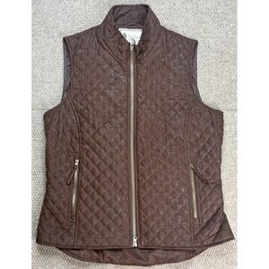 Outback Trading Company Wilona Women's Full Zip‎ Lined Brown Vest Size Large